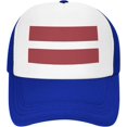 thumbnail image 2 of Flag of Latvia Mesh Back Trucker Cap Baseball Cap, 2 of 8