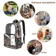 thumbnail image 5 of SEANATIVE Kids Clear Backpacks Transparent Bookbag Trendy School Bag with Side Pockets, Clear Bag Travel Rucksack School Supplies for Boys Girls, Aztec Highland Cow Ethnic Print, 5 of 7