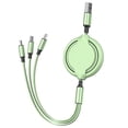 thumbnail image 3 of Línea de datos de extensión multifuncional portátil amarilla, línea de carga rápida de teléfono tres en uno de silicona líquida, 3 of 5
