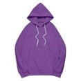 thumbnail image 4 of Odbmxy Oversized Hoodies for Women Long Sleeve Pullover Sweatshirts Women with Pocket Sports Solid Color Purple Tops,M, 4 of 5
