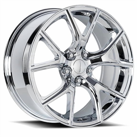 New 20x10 Inch Wheel for Jeep Trackhawk FR 75 Style 20 inch Chrome Alloy Rim 5x5" Bolt-Pattern 50mm Offset - Factory Reproduction Wheel