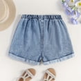 thumbnail image 4 of WRTFVZA Girls Jean Shorts Size 9-10 Years Toddler Girl's Ripped Jeans Distressed Denim Shorts with Pockets, 4 of 5