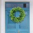 thumbnail image 3 of Artificial Wreath Green Leaves for Home Decor Flower All Seasons 49cm, 3 of 8