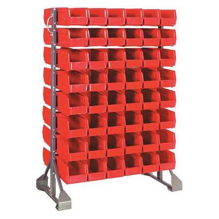 - Double Sided Bin Rail Unit, 96 Bins, Red QUANTUM STORAGE SYSTEMS QRU-16D-230-96RD