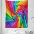 thumbnail image 1 of Trippy Tapestry, Abstract Art Psychedelic Spiral in Vivid Rainbow Colors Triangular Fractals Close-Up, Fabric Wall Hanging Decor for Bedroom Living Room Dorm, 5 Sizes, Multicolor, by Ambesonne, 1 of 1
