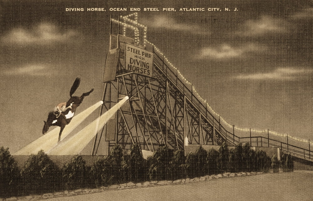 Atlantic City, New Jersey, Ocean End Steel Pier Diving Horse Scene
