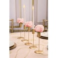 thumbnail image 2 of David Tutera Matte Gold Taper Candle Holders, 3 Pack, 2 of 9