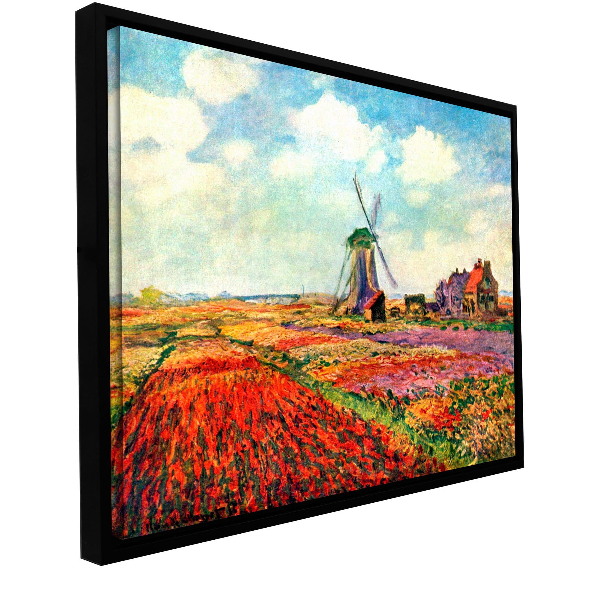 Claude Monet "Windmill" Floater-Framed Gallery-Wrapped Canvas