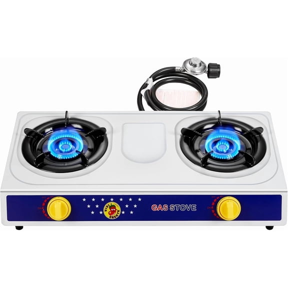 Dr.Camp 2 Burner Camping Stove with white color