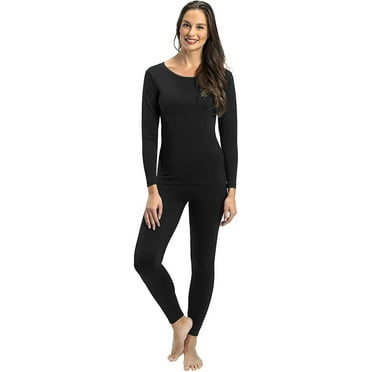 Thermajane Women's Ultra Soft Thermal Underwear Long Johns Set With ...