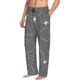 thumbnail image 6 of Rateoe Airplane Routes Around The World Pattern Men’s Ultra-Soft Comfy Pajama Lounge Pants Sleepwear,Comfortable Lounge Wear,lightweight Pajamas, Casual Home Wear-Large, 6 of 6