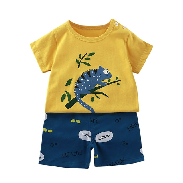 Ensemble de Pyjamas pour Filles, Haut à Col Rond et Pantalon, Mode, Taille 5-6 Ans