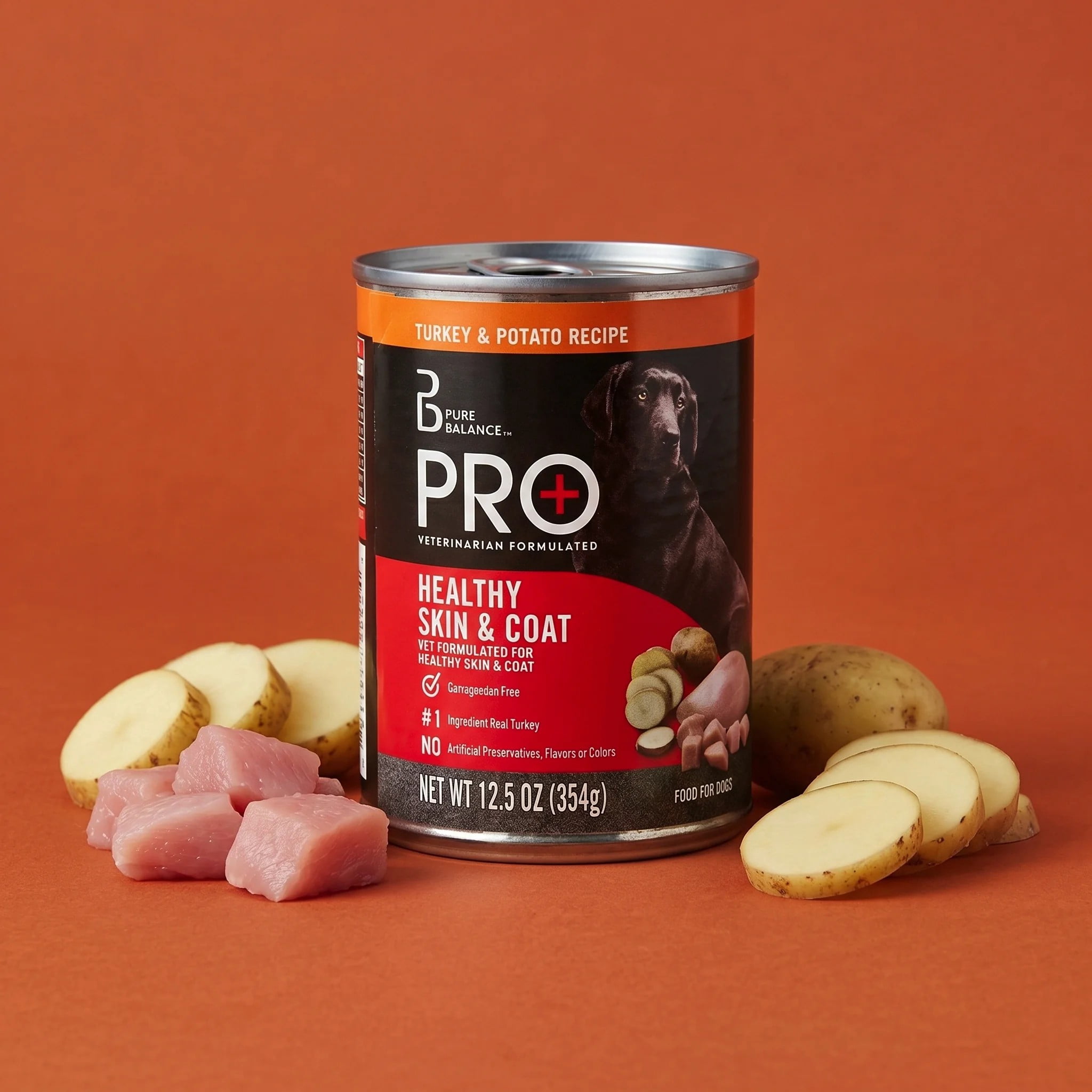 (12 pack) Pure Balance Pro+ Turkey & Potato Recipe Wet Dog Food, 12.5 oz Can