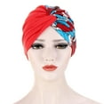 thumbnail image 3 of SPRING PARK Women Fashion Splicing Design Cotton Turban Muslim Women Headwear Cap Knot Hat Head Wrap, 3 of 6