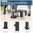 thumbnail image 4 of Kullavik10' × 24' Hardtop Gazebo for Patio, Wall-Mounted Lean to Gazebo Pergola with Sloping Roof and Durable Aluminum Frame, Large Heavy Duty Awnings for Decks,Backyard, Grey, 4 of 6