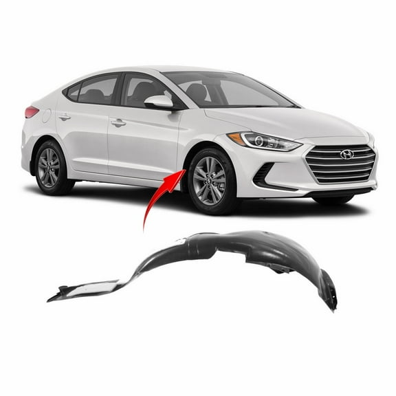 DCP Front Right Passenger Side Fender Liner For 2017-2018 Hyundai Elantra HY1249161
