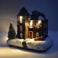 thumbnail image 2 of Dalrosia Light Up Christmas Village Town Scene Desktop Gift Christmas Decorations Figurines Buildings Landscape Decor Gifts,5in, 2 of 3