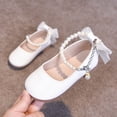 thumbnail image 6 of XinghaiYIDE Girls 2026 Flats with Beaded Strap & Bow, Lightweight Soft Sole Dressy Shoes for Toddler, Comfortable Princess Footwear for Wedding/Party/Everyday Wear,Sizes 3-12.5Y White, 6 of 8