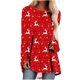 thumbnail image 1 of Camiseta de manga larga con cuello redondo y estampado navideño para mujer Pompotops qwe24309, 1 of 5