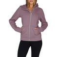 thumbnail image 2 of Womens Zip Up Hoodies Fleece Jackets Oversized Sweatshirts Fall Fashion Outfits Sweaters Winter Clothes Light Purple XXL, 2 of 9