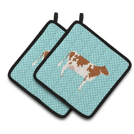 

Ayrshire Cow Blue Check Pair of Pot Holders