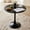 Black, variant on 23.6" Small Round Dining Table [Metal Tulip Pedestal Base] White Modern Kitchen Table for Dining Living Room Apartment Small Space