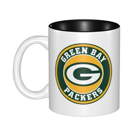 

Green_Bay_Packers 11 Oz Originality Coffee Mugs Large Water Mugs With Handle Porcelain Coffee Cup Thank You Gifts For Mom Dad And Friends Black
