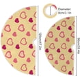 thumbnail image 3 of FMSHPON Valentine's Day Cute Love Heart Xmas Christmas Tree Skirt Stand Mat for Holiday Party Decoration Indoor Outdoor 48 inches, 3 of 6