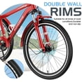 thumbnail image 6 of MOONCOOL Adult Tricycle, 7 Speed Three Wheel Bike Tricycle Cruiser Trike, 24/26/27.5 Inch Adults Trikes with Shopping Basket, Exercise Men's Women's Tricycles, 6 of 7