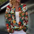 thumbnail image 1 of Cardigan de Noël pour Femmes, Chandail en Tricot à Manches Longues avec Boutons et Col Rond, Tenue de Fête pour les Rassemblements de Noël et les Occasions Festives - Vert Menthe, 1 of 6