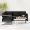 thumbnail image 2 of V Shape Corner Chair In Aluminum - Modern With Cushions Aluminum, Black And Harmony, 2 of 6