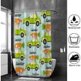 thumbnail image 4 of Coolnut Bath Shower Curtain Liners Easter Car and Rabbit Pattern 72x72in Polyester Waterproof with 12 Curtain Hooks, 4 of 6