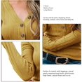 thumbnail image 5 of SAYDY Button Down Knit Sweater V Neck Long Sleeve Knit Bottom Shirt for Home Shopping Dating 0601M, 5 of 5