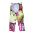 thumbnail image 4 of Xecao Colorful Easter Eggs Women's Straight Lounge Pajama Pants: The Epitome of Relaxed Sleepwear, 4 of 9