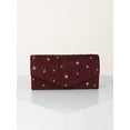 thumbnail image 6 of REMANLAND Women's Satin Pleated Evening Clutch Purse, Red, 6 of 7