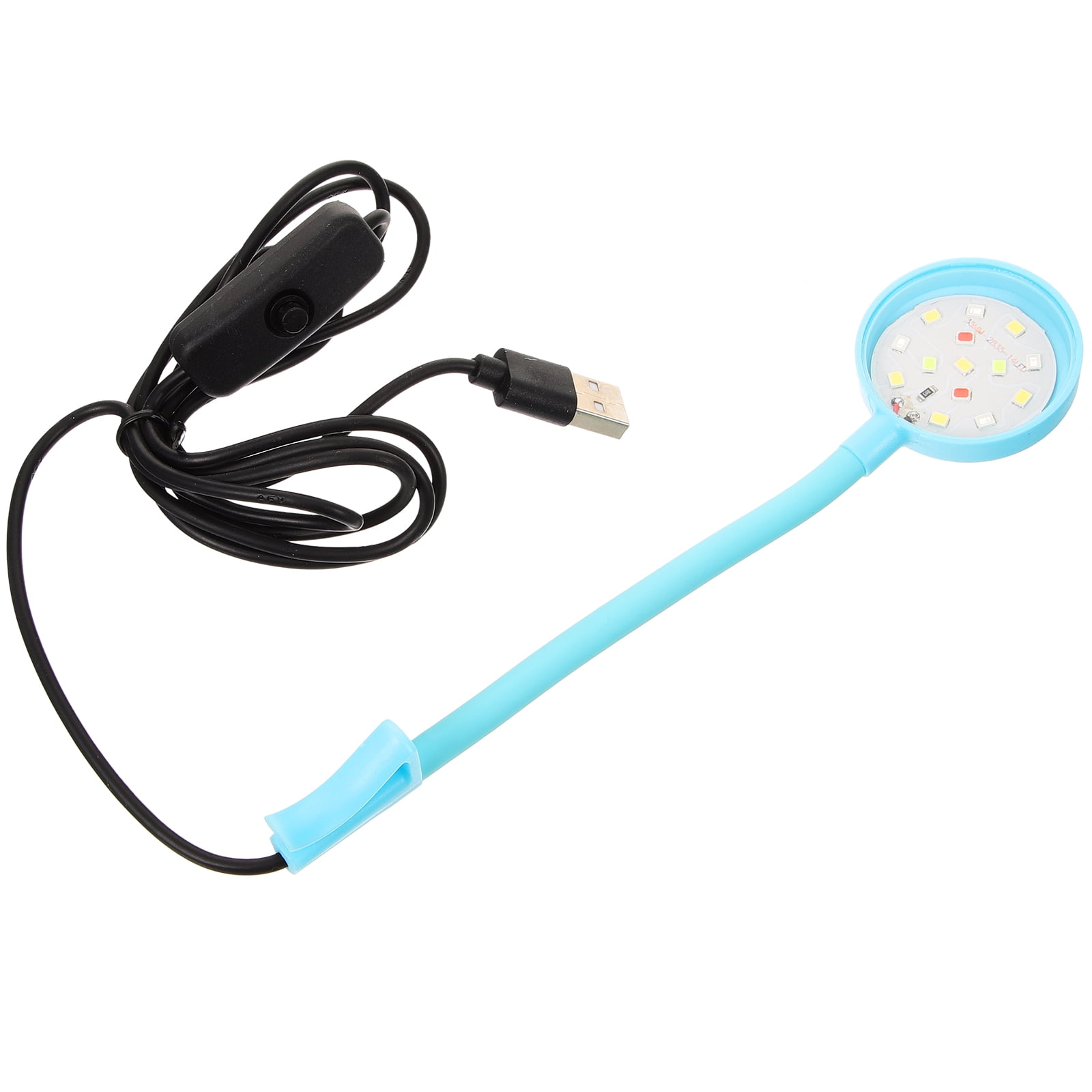 HAMPPLIES Sky-Blue USB Fish Tank Light Waterproof LED Lamp for Living Room Aquarium Plastic