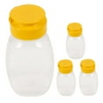 thumbnail image 6 of FRCOLOR Transparent PP Honey Jars Squeeze Bottles 4pcs Set for Storage with Lids Ideal for Maple Syrup, 6 of 8
