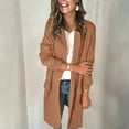 thumbnail image 2 of Lovskoo 2024 Blazers for Women Business Casual Winter Solid Color Long Sleeve False Pocket Leisure Suit Coat Khaki, 2 of 8