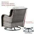thumbnail image 5 of Ovios Outdoor Patio Furniture with 360° Swivel Rocking Chairs 7 Pieces All Weather Wicker Sectional Sofa for Backyard Party, 5 of 7