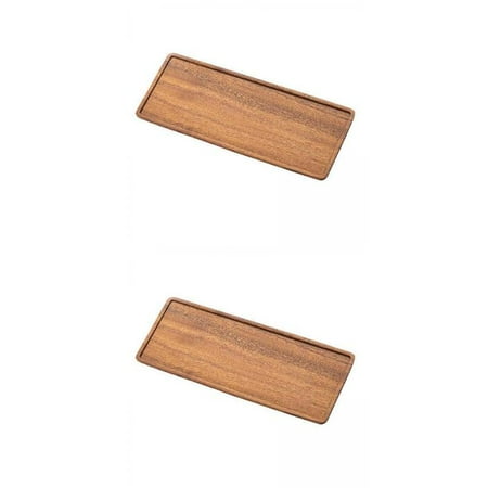 

2x Wooden Large Serving Tray Rectangular Coffee Dinner Food Trays