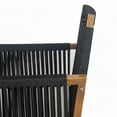 thumbnail image 6 of Christopher Knight Home Boho Outdoor Woven Rope Armchairs, Solid Wood, Handwoven, Black, Set of 2, 6 of 13