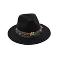 thumbnail image 1 of Minnieouse Gorros coloridos de algodón para niñas y niños, para cualquier ocasión, sombreros de Panamá para niños, protección solar, Sombreros negro Mediano (56-58cm), 1 of 6