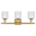 thumbnail image 2 of 516-3W-SG-G559-5SDY Innovations Lighting Bridal Veil - 3 Light Bath Vanity-10 Inch Tall and 25 Inch Wide-Satin Gold Finish-Seedy Glass Color, 2 of 2