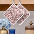 thumbnail image 2 of Farmhouse Red Pot Holders for Kitchen Heatproof Potholder, 5 Pack Vintage Flower Leaf Botanical Plant Hot Pads Multipurpose Oven Pads Cloth Potholders Trivet for Cooking Baking, 2 of 8