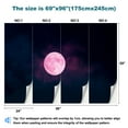 thumbnail image 3 of Peel and Stick Wallpaper Big full bright pink purple moon colorful clouds Modern Art Wall Mural Decor Self Adhesive and Removable 69in x 98in, 3 of 8