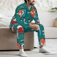 thumbnail image 7 of Honeii Medical Elements Pattern Mens Pajamas Set,2pcs Men's Lounge Long Sleeve Sleep Shirt and Pajama Bottoms Sleepwear Set,Mens Pjs Sets-Large, 7 of 7