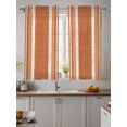 thumbnail image 2 of Vintage Burnt Orange Striped Tier Curtains 45 Inch Length,Sheer Curtains for Bedroom Living Room Farmhouse Modern Stripes Boho Short Kitchen Curtains Drapes for Small Half Window 27.5"x45" 2 Panels, 2 of 7