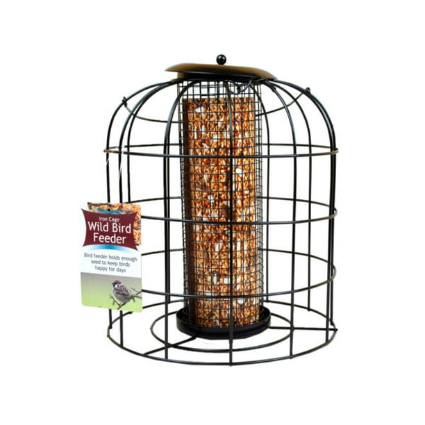 Kole Imports Iron Cage Wild Bird Squirrel Proof Tube Feeder Walmart
