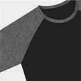 thumbnail image 6 of Tosmy Men's T-Shirt Mens Casual Vintage Cool Slim Fit 3/4 Sleeve Hiking Baseball T Shirts Tee For Men, 6 of 6