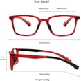 thumbnail image 4 of LifeArt Kid Blue Light Blocking Glasses, Filter 85% of Harmful Blue Light, Anti Eyestrain and Blurry, Computer Glasses (Red), 4 of 6